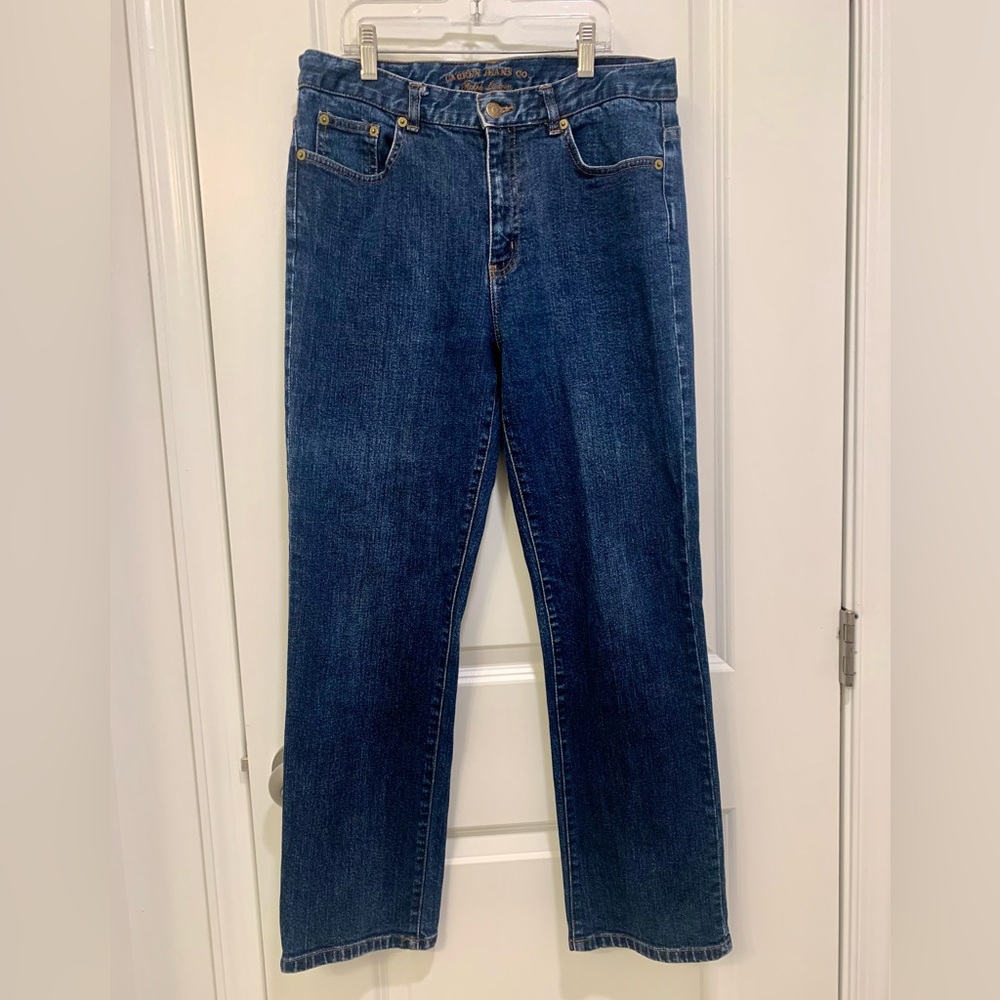 Lauren Ralph Lauren Women's Mid-Rise Classic Straight Blue Denim Jeans Size 8